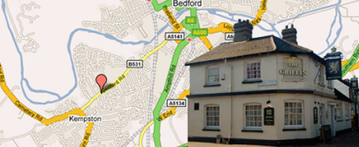 How to find the Griffin Pub in Kempston Bedford